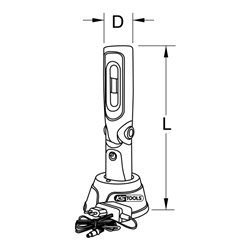 KS Tools LEDMAX POWER STRIPE LED-Akku-Arbeitslampe, knickbar