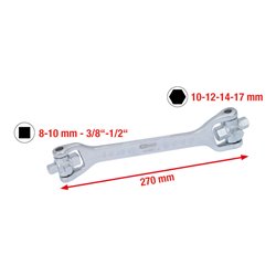 KS Tools 8 in 1 Öldienst-Schlüssel, 270 mm