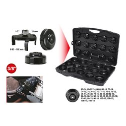 KS Tools 3/8' Ölfilterschlüssel-Satz, 30-teilig