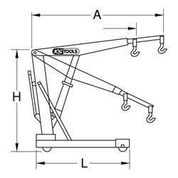 KS Tools Klappbarer Werkstattkran, 1000kg