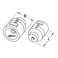 KS Tools Schweißaufsatz für Muffenschweißgerät, Ø 63mm