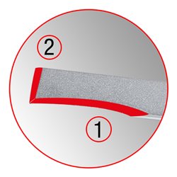 KS Tools Karosserie-Trennmeißel, 15° gebogen