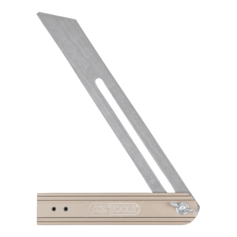 KS Tools Verstellbarer Winkel mit Holzschenkel, 250mm