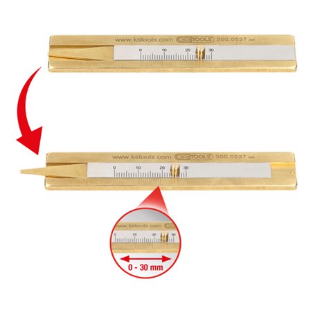 KS Tools Reifenprofil-Tiefenmesser 0 - 30 mm