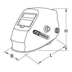 KS Tools Schweißer-Schutzhelm, Racing Design