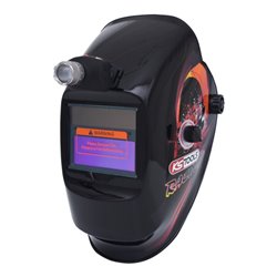 KS Tools Schweißer-Schutzhelm mit integrierter Kopflampe