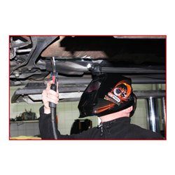 KS Tools Schweißer-Schutzhelm mit integrierter Kopflampe