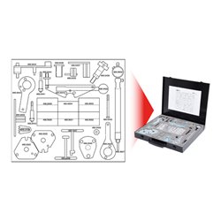 KS Tools Alfa Romeo / Fiat / Lancia - Motoreinstell-Werkzeug-Satz, 34-teilig