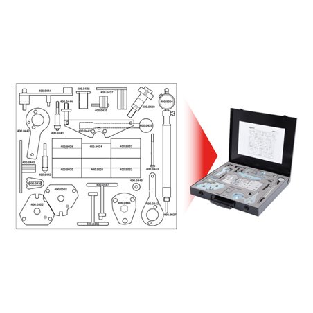 KS Tools Alfa Romeo / Fiat / Lancia - Motoreinstell-Werkzeug-Satz, 34-teilig