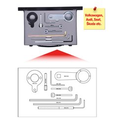 KS Tools VAG - Motoreinstell-Werkzeug-Satz, 9-teilig, Audi, Seat, Škoda, Volkswagen 400.2120