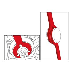 KS Tools Land Rover Lüfter-Naben-Schlüssel-Satz, 2-teilig