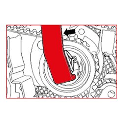 KS Tools Spannrollen-Schlüssel für Zweilochmuttern für Audi, Volkswagen, Seat, Škoda 2,0 FSI/TDI Motoren