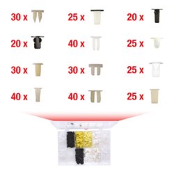 KS Tools Befestigungs-Clip-Satz - Kunststoffmuttern, 350-teilig