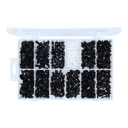 KS Tools Befestigungs-Clip-Satz - Eindrücknieten, 350-teilig