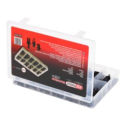 KS Tools Befestigungs-Clip-Satz - Einschraubnieten, 240-teilig