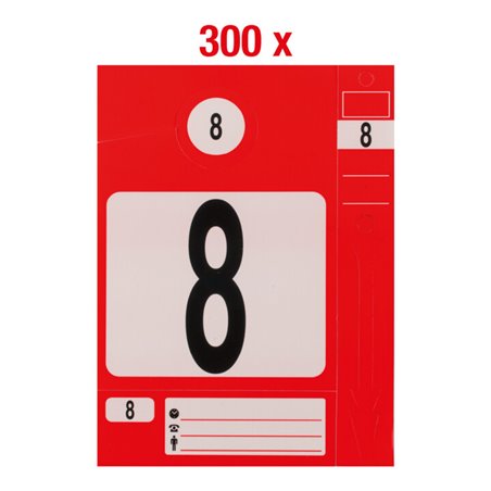 KS Tools Schlüsselanhänger-Set, rot, 300 Stück