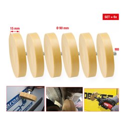 KS Tools Gummi-Radierteller 90mm 6er Pack