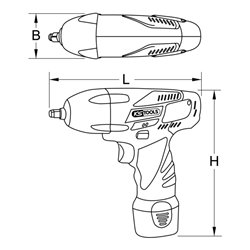 KS Tools 3/8' Akku-Schlag-Schrauber, 117Nm, 1.870 U/min, ohne Akku und Ladegerät