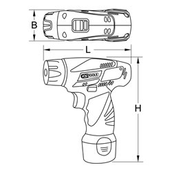 KS Tools 1/4' Akku-Bit-Schrauber, 24Nm, 400 U/min 10,8V, ohne Akku und Ladegerät