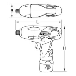 KS Tools 1/4' Akku-Bit-Schlag-Schrauber, 117Nm, 1.870 U/min, mit 1 Akku und 1 Ladegerät