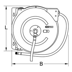KS Tools Druckluft-Schlauchaufroller Ø13mm Anschluss 1/2'