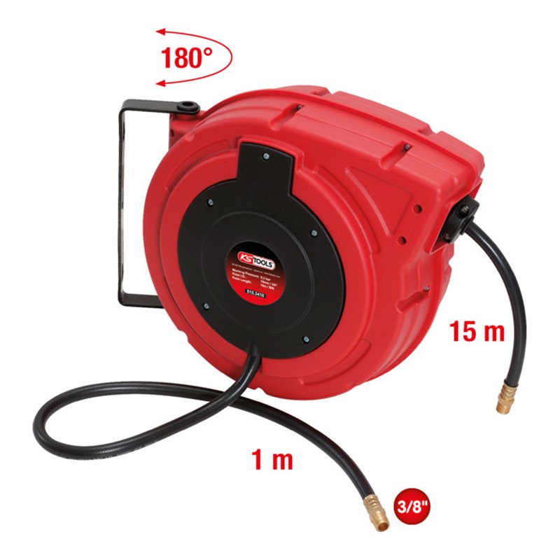 KS Tools Druckluft-Schlauchaufroller Ø10mm Anschluss 3/8'