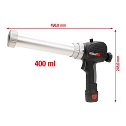 KS Tools Akku-Kartuschen-Pistole 400 ml mit 1 Akku und 1 Ladegerät
