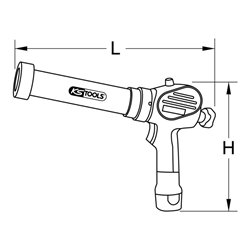 KS Tools Akku-Kartuschen-Pistole 400 ml mit 1 Akku und 1 Ladegerät