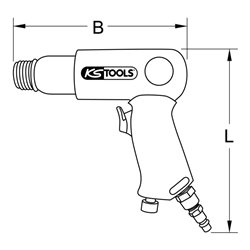 KS Tools Druckluftmeißel mit 1/4' Anschluss