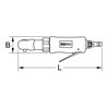 KS Tools 1/2' SlimPOWER Mini-Druckluft-Umschaltratsche 34Nm