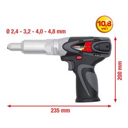 KS Tools Akku-Blindniet-Pistole ohne Akku und Ladegerät
