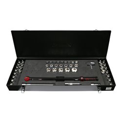 KS Tools 1/2' ERGOTORQUEprecision Ratschen-Drehmomentschlüssel-Satz Drehknopf, 60-320Nm, 52-teilig