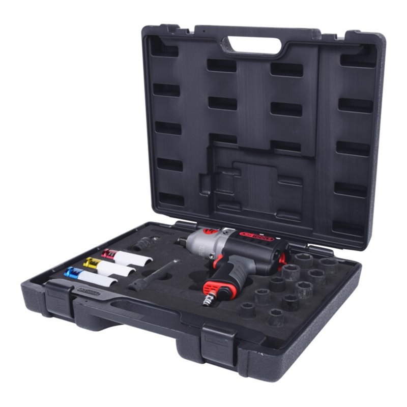 KS Tools 1/2' Druckluft-Schlagschrauber-Satz, 17-teilig, 1690 Nm