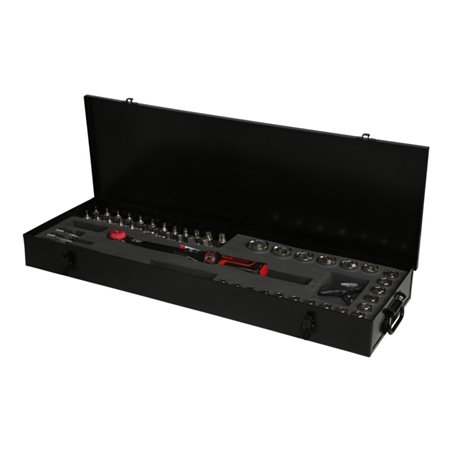 KS Tools 1/2' ERGOTORQUEprecision Ratschen-Drehmomentschlüssel-Satz Drehknopf, 10-100Nm, 52-teilig