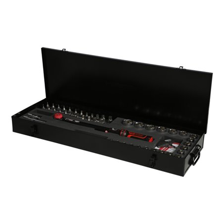KS Tools 1/2' ERGOTORQUEprecision Ratschen-Drehmomentschlüssel-Satz Drehknopf, 20-200Nm, 52-teilig