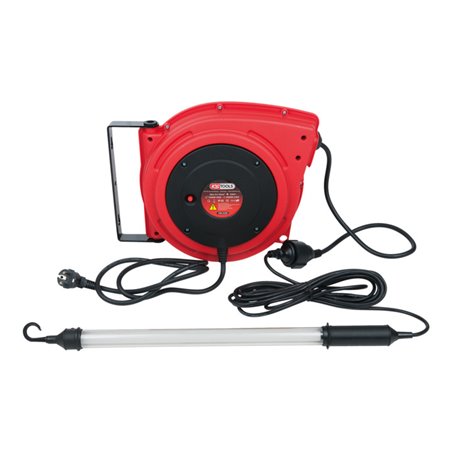 KS Tools Kabelaufroller mit Profi-XL-Werkstatt-Stabhandlampe 11 Watt