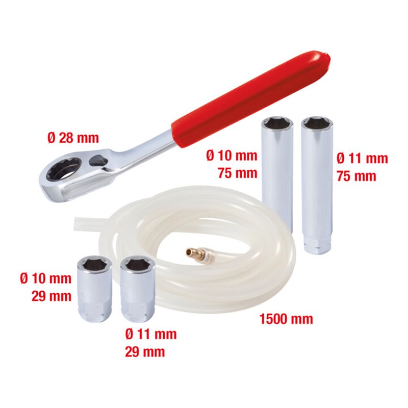 KS Tools Bremsen-Entlüftungsschlüssel-Satz, 6-teilig