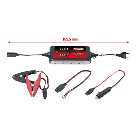 KS Tools 6V + 12V SMARTcharger Hochfrequenz-Batterieladegerät 4A
