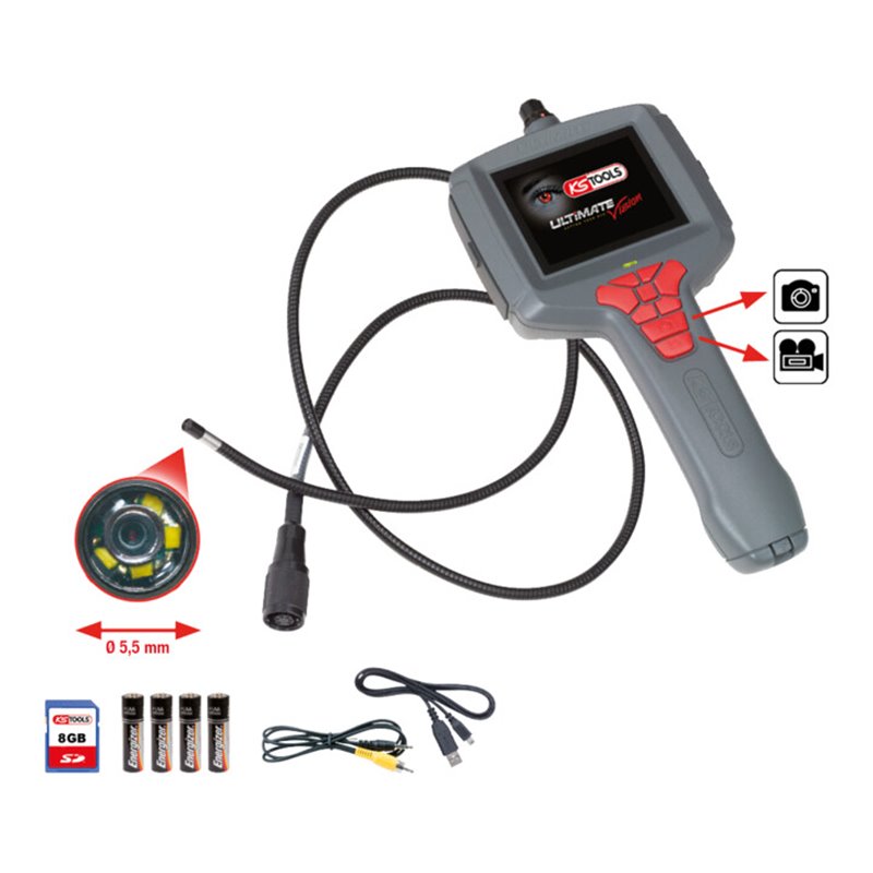 KS Tools ULTIMATEvision MASTER Videoskop-Satz,6-teilig,halbstarr 1m,Ø5,5mm 550.7055