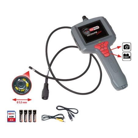 KS Tools ULTIMATEvision MASTER Videoskop-Satz,6-teilig,halbstarr 1m,Ø5,5mm 550.7055