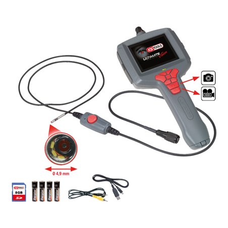 KS Tools ULTIMATEvision MASTER Videoskop-Satz,6-teilig,felxibel 1m,Ø4,9mm
