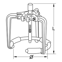 KS Tools Universal-Lenkrad-Abzieher 3-armig, Ø 160mm