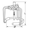 KS Tools Universal-Lenkrad-Abzieher 3-armig, Ø 160mm