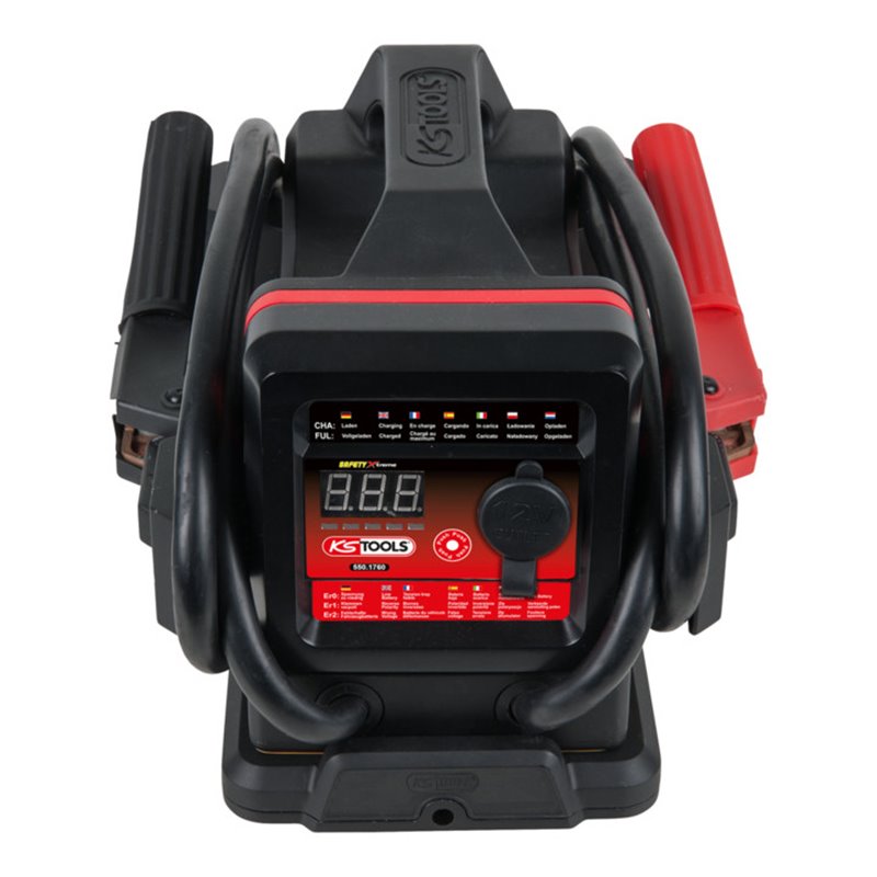 KS Tools 12 V Batterie-Booster – mobiles Starthilfegerät 700 A mit induktiver Ladestation