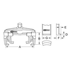 KS Tools Universal-Nockenwellen-Scheibenrad-Abzieher