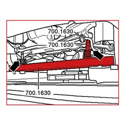 KS Tools VAG Multilink Achsmess-Hilfsbrücken-Satz, 13-teilig