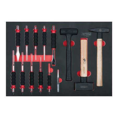KS Tools SCS Meißel- und Hammer-Satz, 14-teilig in 1/1 Systemeinlage