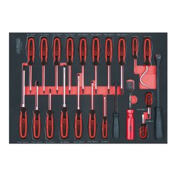 KS Tools SCS Schraubendreher- und Haken-Satz, 22-teilig in 1/1 Systemeinlage