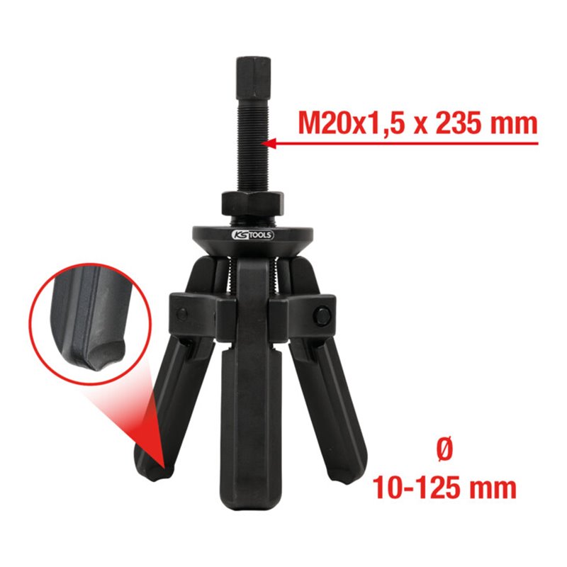 KS Tools Lagerring-Abzieher 3-armig mit Spannkonus