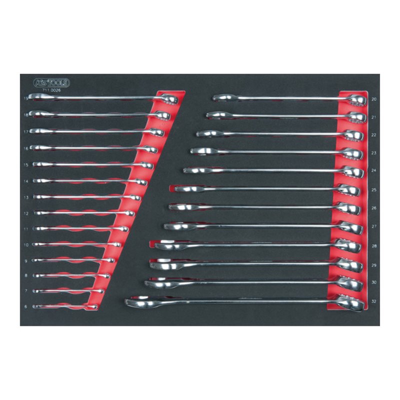 KS Tools SCS Ringmaulschlüssel-Satz, 26-teilig in 1/1 Systemeinlage